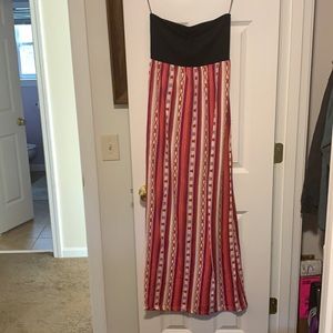 Vintage Roxy strapless maxi dress